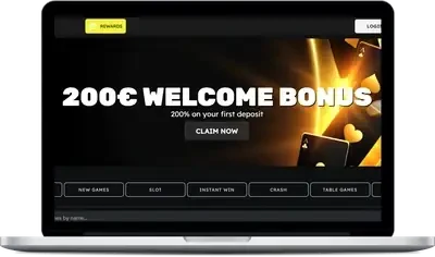 BetZino casino lobby on a laptop